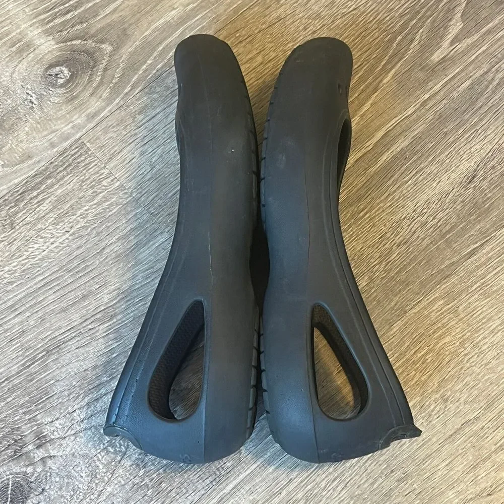 Crocs Kadee Women Black Croslite Foam Slip‎ On Ballet Flats Shoes Size 7 W7